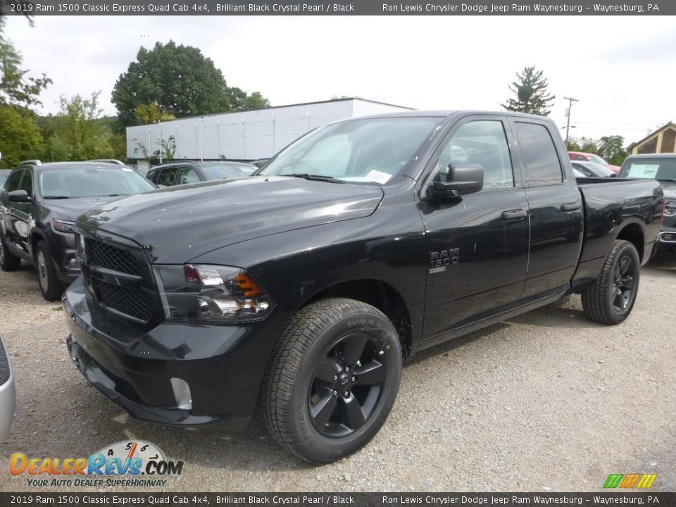 2019 Ram 1500 Classic Express Quad Cab 4x4 Brilliant Black Crystal Pearl / Black Photo #1