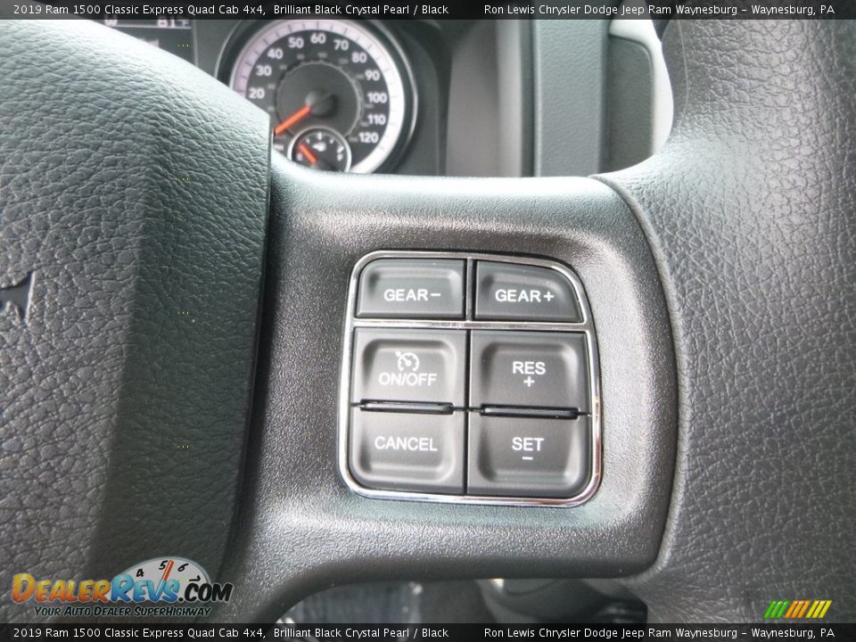 2019 Ram 1500 Classic Express Quad Cab 4x4 Brilliant Black Crystal Pearl / Black Photo #17