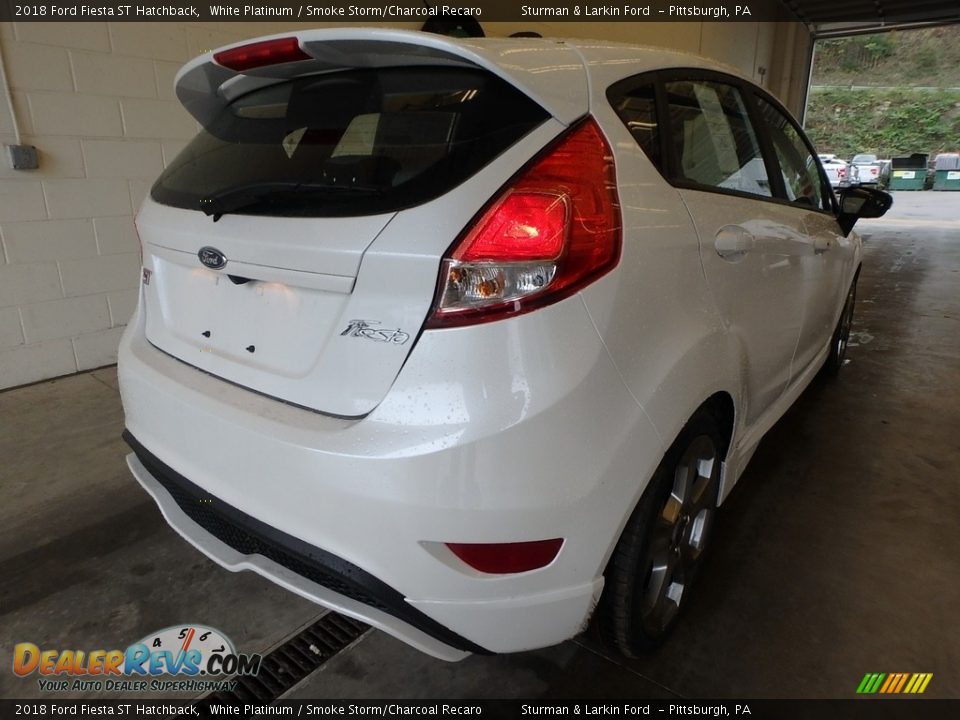 2018 Ford Fiesta ST Hatchback White Platinum / Smoke Storm/Charcoal Recaro Photo #2
