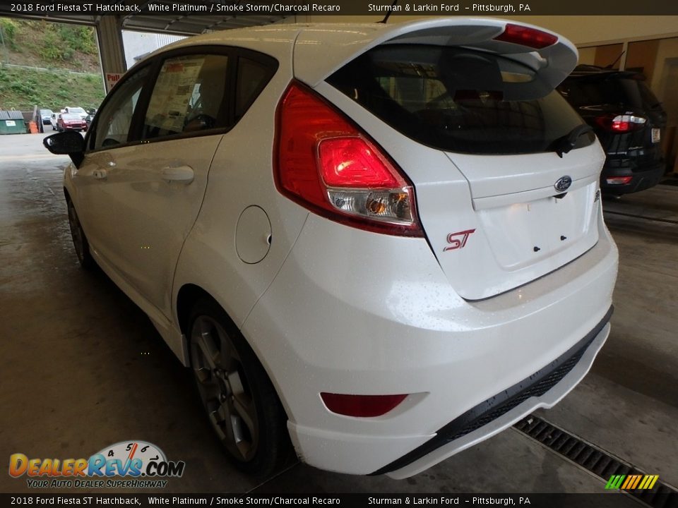 2018 Ford Fiesta ST Hatchback White Platinum / Smoke Storm/Charcoal Recaro Photo #3