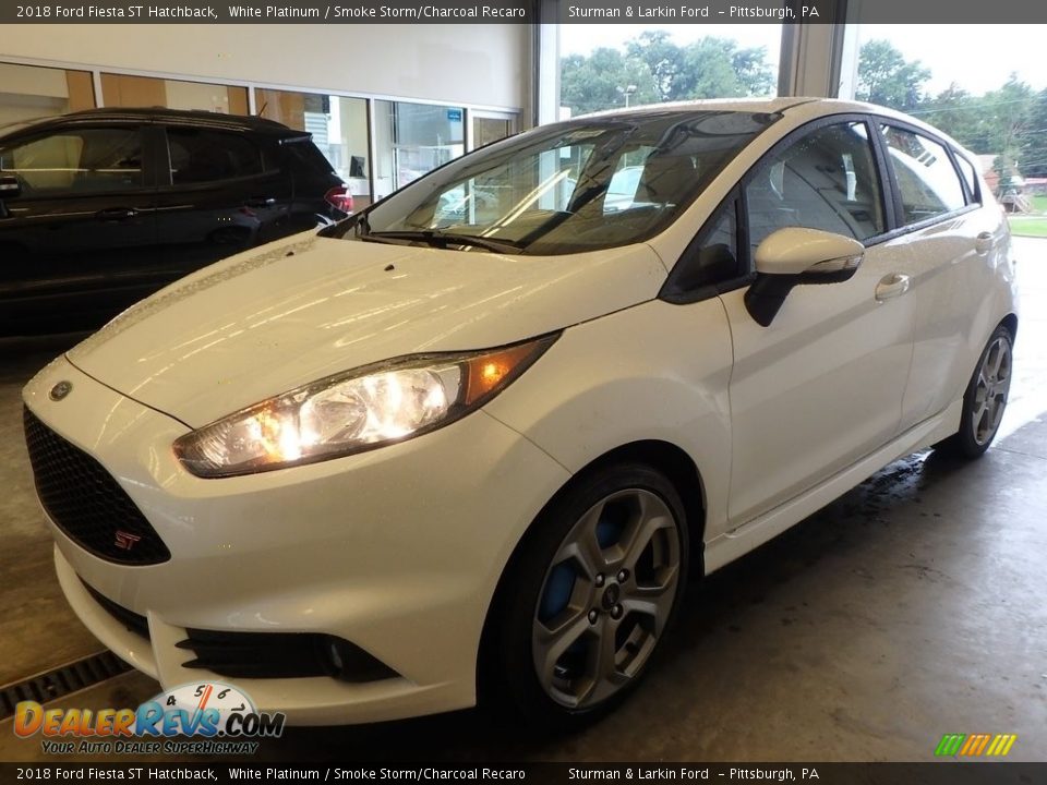 2018 Ford Fiesta ST Hatchback White Platinum / Smoke Storm/Charcoal Recaro Photo #4
