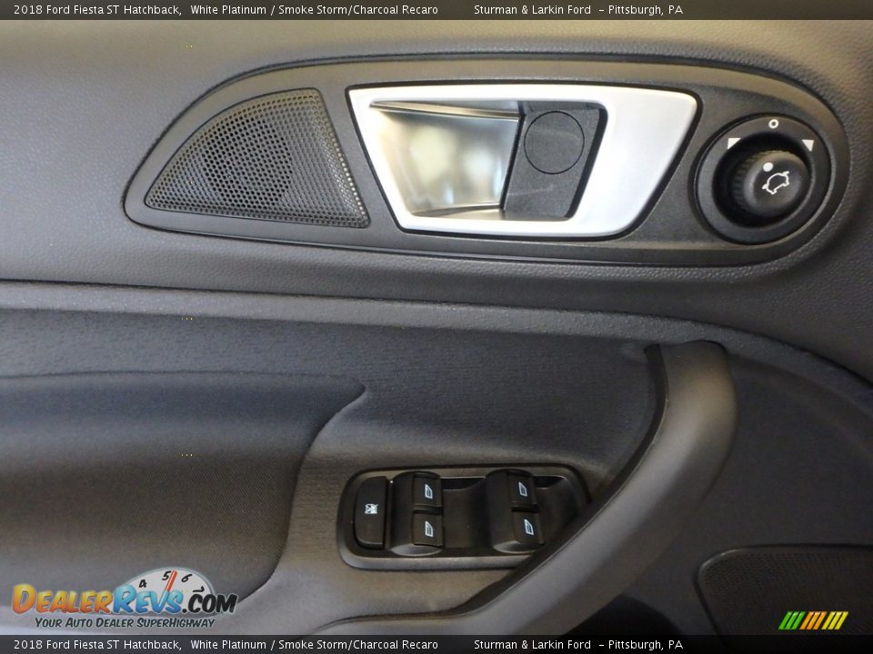 2018 Ford Fiesta ST Hatchback White Platinum / Smoke Storm/Charcoal Recaro Photo #9