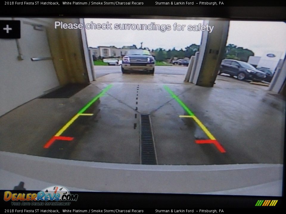 2018 Ford Fiesta ST Hatchback White Platinum / Smoke Storm/Charcoal Recaro Photo #13