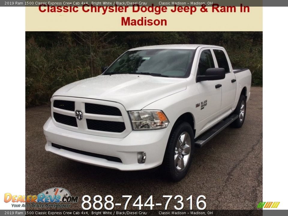 2019 Ram 1500 Classic Express Crew Cab 4x4 Bright White / Black/Diesel Gray Photo #1