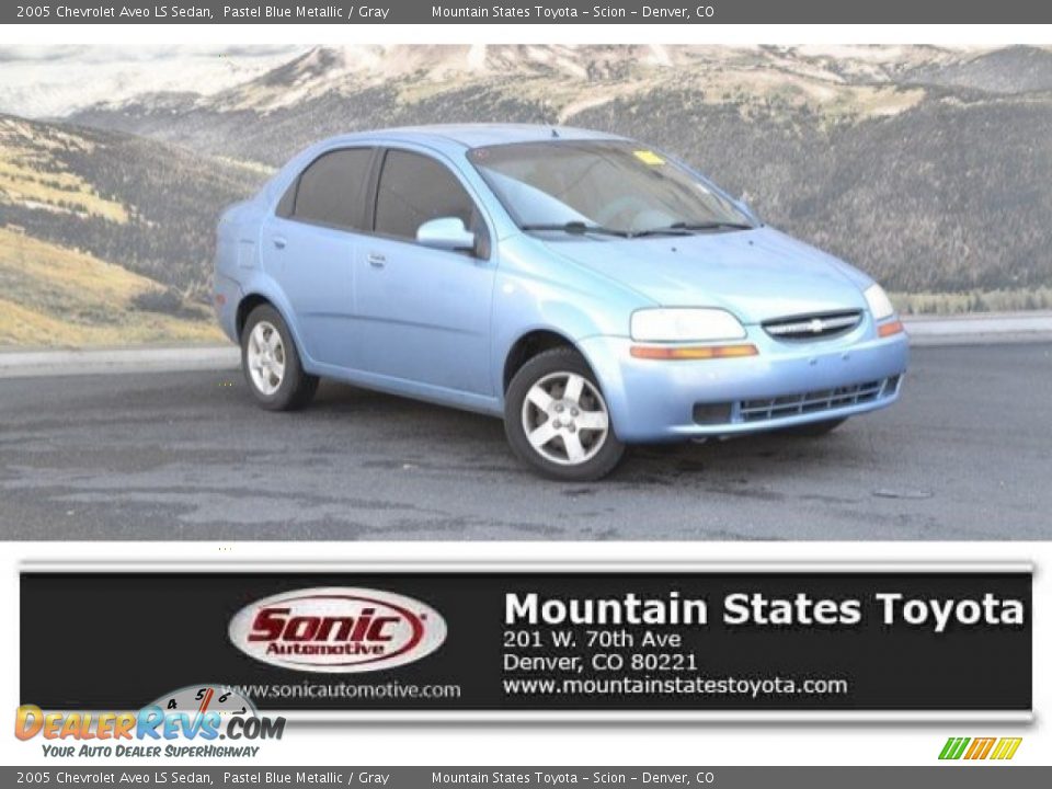 2005 Chevrolet Aveo LS Sedan Pastel Blue Metallic / Gray Photo #1
