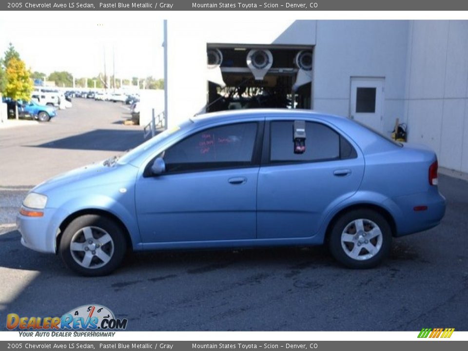 2005 Chevrolet Aveo LS Sedan Pastel Blue Metallic / Gray Photo #3