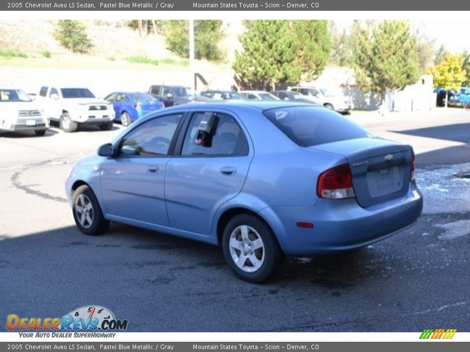2005 Chevrolet Aveo LS Sedan Pastel Blue Metallic / Gray Photo #4