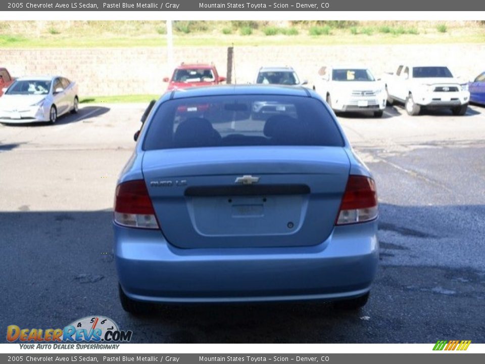 2005 Chevrolet Aveo LS Sedan Pastel Blue Metallic / Gray Photo #5