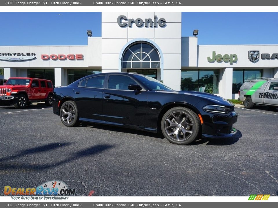 2018 Dodge Charger R/T Pitch Black / Black Photo #1