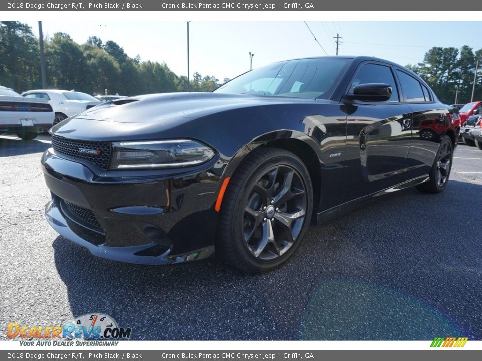 2018 Dodge Charger R/T Pitch Black / Black Photo #3
