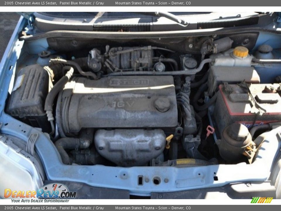 2005 Chevrolet Aveo LS Sedan Pastel Blue Metallic / Gray Photo #9