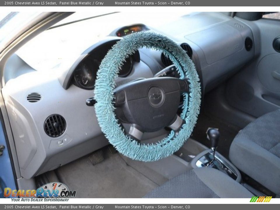 2005 Chevrolet Aveo LS Sedan Pastel Blue Metallic / Gray Photo #10