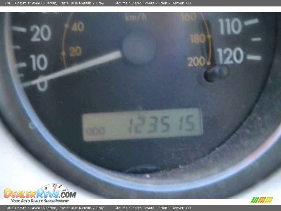 2005 Chevrolet Aveo LS Sedan Pastel Blue Metallic / Gray Photo #12