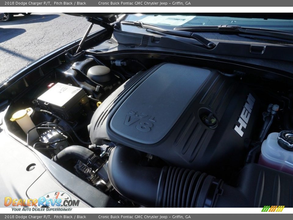 2018 Dodge Charger R/T Pitch Black / Black Photo #11