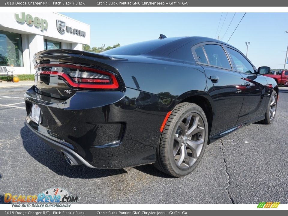 2018 Dodge Charger R/T Pitch Black / Black Photo #13
