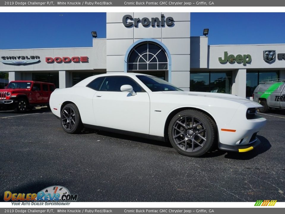 2019 Dodge Challenger R/T White Knuckle / Ruby Red/Black Photo #1