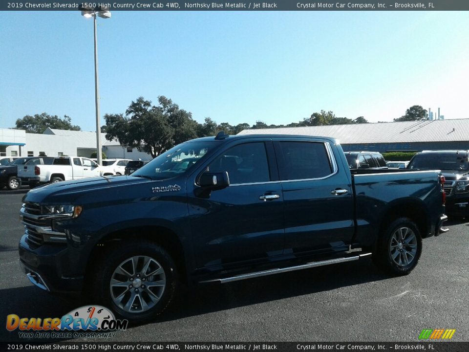 2019 Chevrolet Silverado 1500 High Country Crew Cab 4WD Northsky Blue Metallic / Jet Black Photo #1
