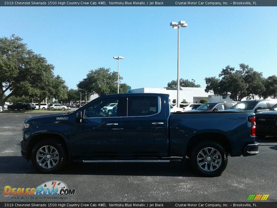 2019 Chevrolet Silverado 1500 High Country Crew Cab 4WD Northsky Blue Metallic / Jet Black Photo #2