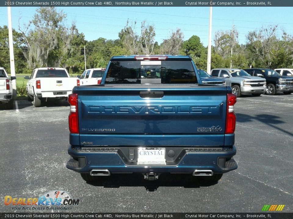 2019 Chevrolet Silverado 1500 High Country Crew Cab 4WD Northsky Blue Metallic / Jet Black Photo #4