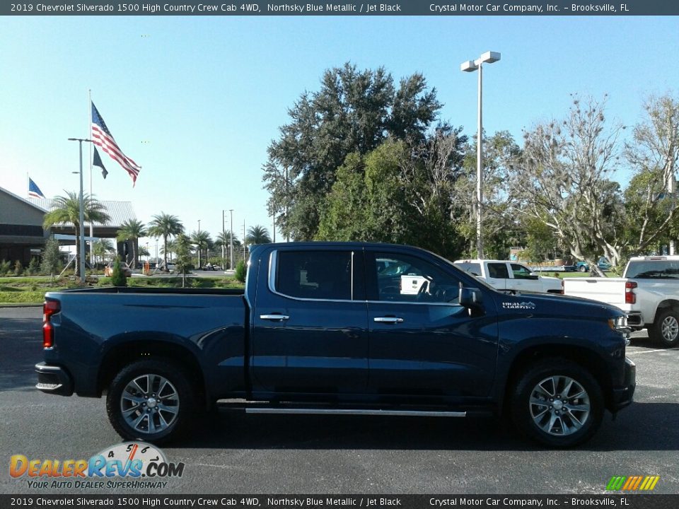 2019 Chevrolet Silverado 1500 High Country Crew Cab 4WD Northsky Blue Metallic / Jet Black Photo #6