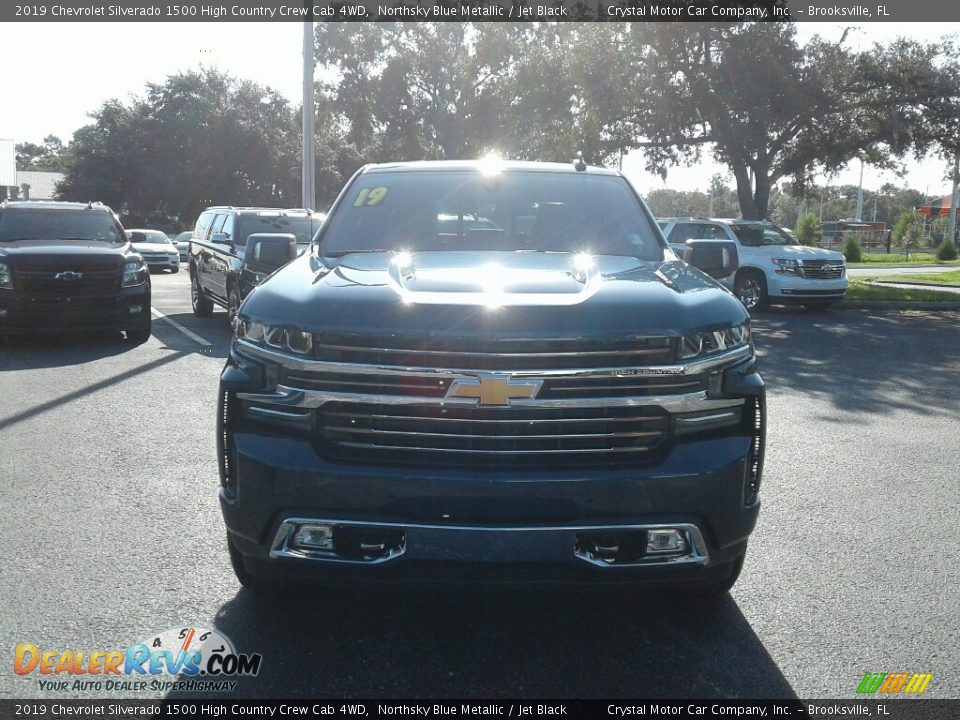 2019 Chevrolet Silverado 1500 High Country Crew Cab 4WD Northsky Blue Metallic / Jet Black Photo #8