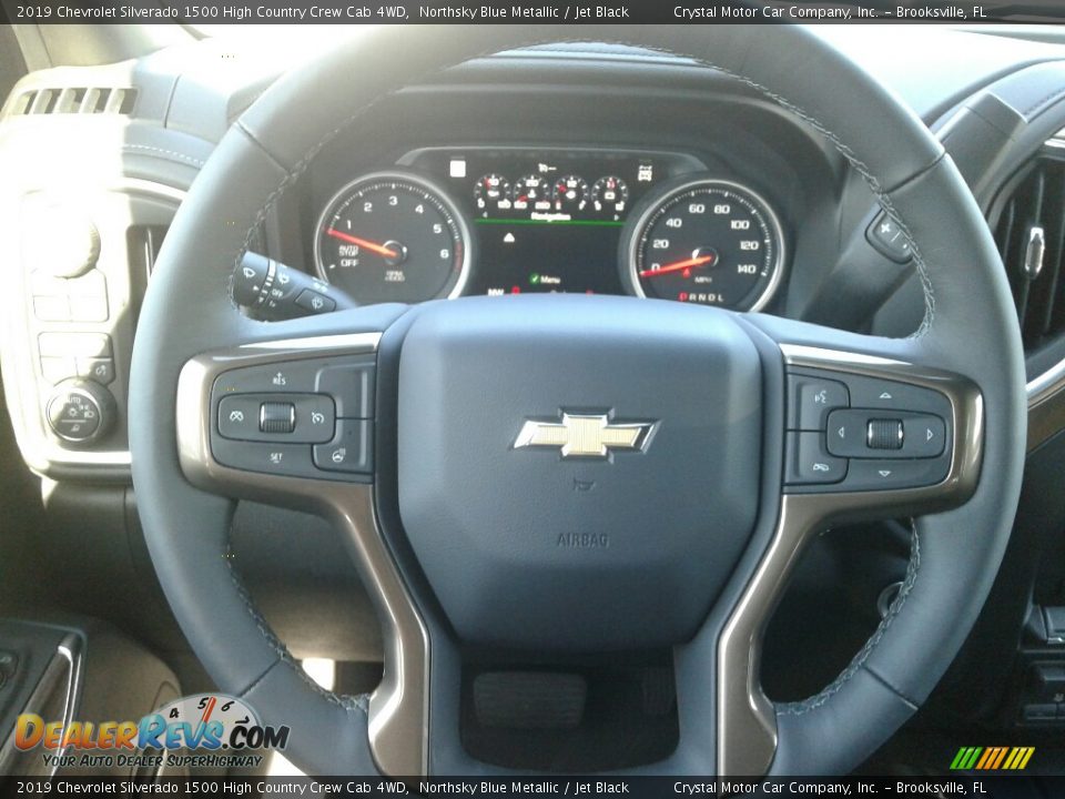 2019 Chevrolet Silverado 1500 High Country Crew Cab 4WD Northsky Blue Metallic / Jet Black Photo #14