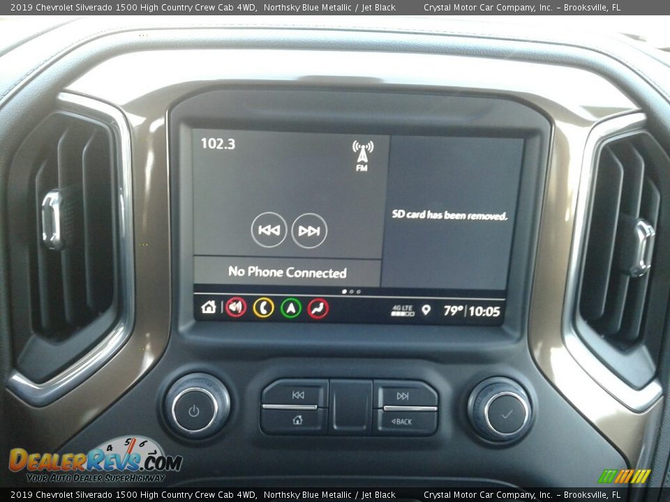 2019 Chevrolet Silverado 1500 High Country Crew Cab 4WD Northsky Blue Metallic / Jet Black Photo #15