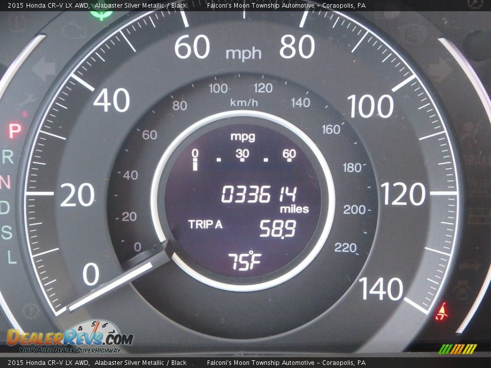 2015 Honda CR-V LX AWD Alabaster Silver Metallic / Black Photo #24