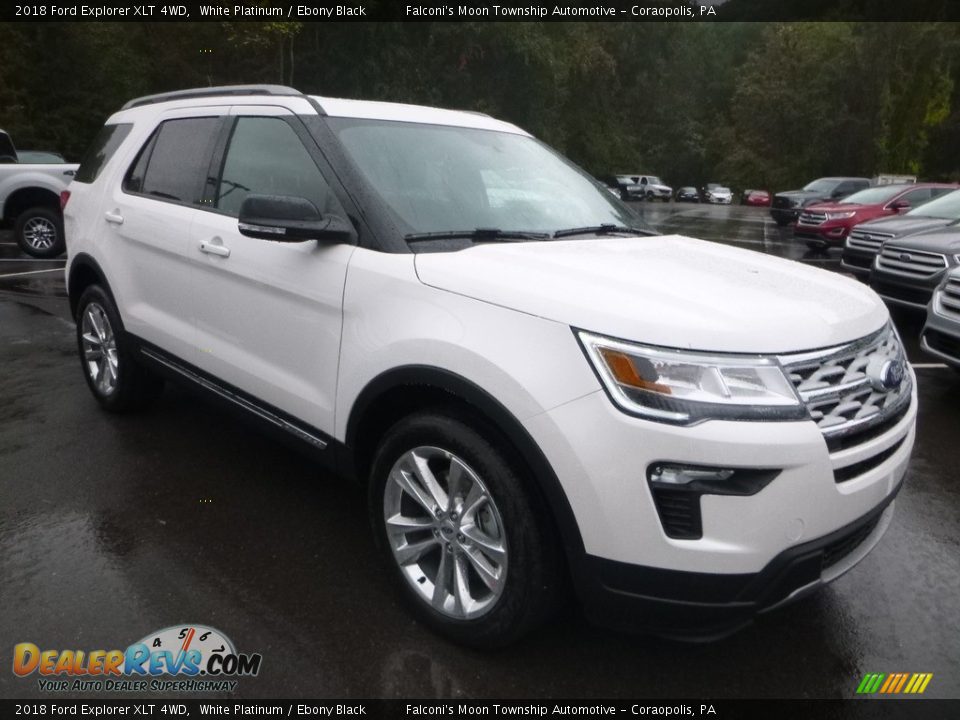 2018 Ford Explorer XLT 4WD White Platinum / Ebony Black Photo #3
