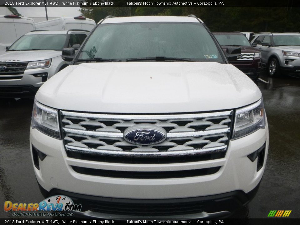 2018 Ford Explorer XLT 4WD White Platinum / Ebony Black Photo #4