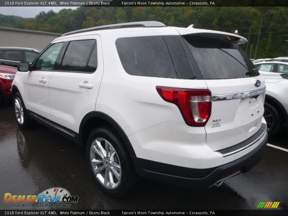 2018 Ford Explorer XLT 4WD White Platinum / Ebony Black Photo #6