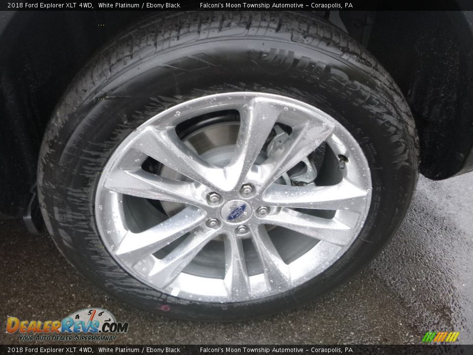 2018 Ford Explorer XLT 4WD White Platinum / Ebony Black Photo #7