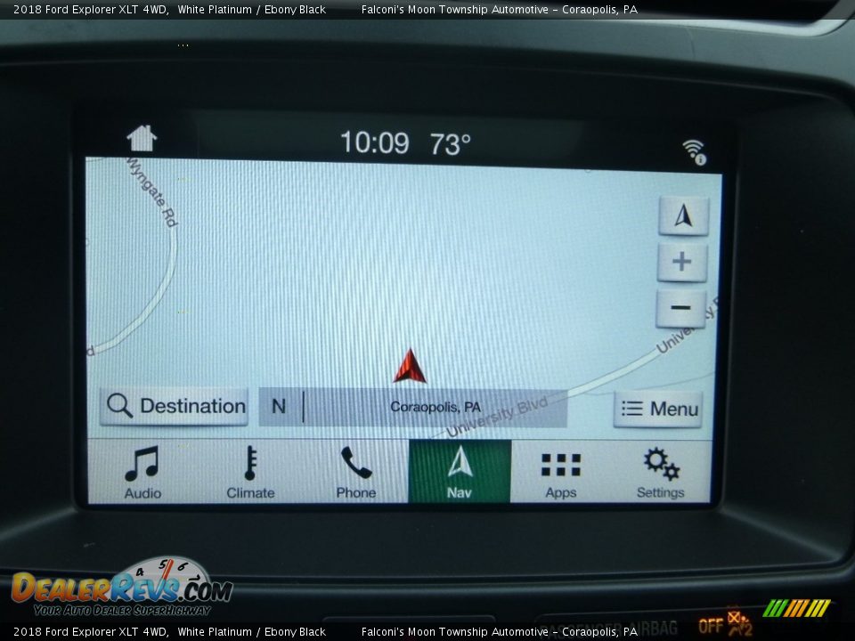 2018 Ford Explorer XLT 4WD White Platinum / Ebony Black Photo #14