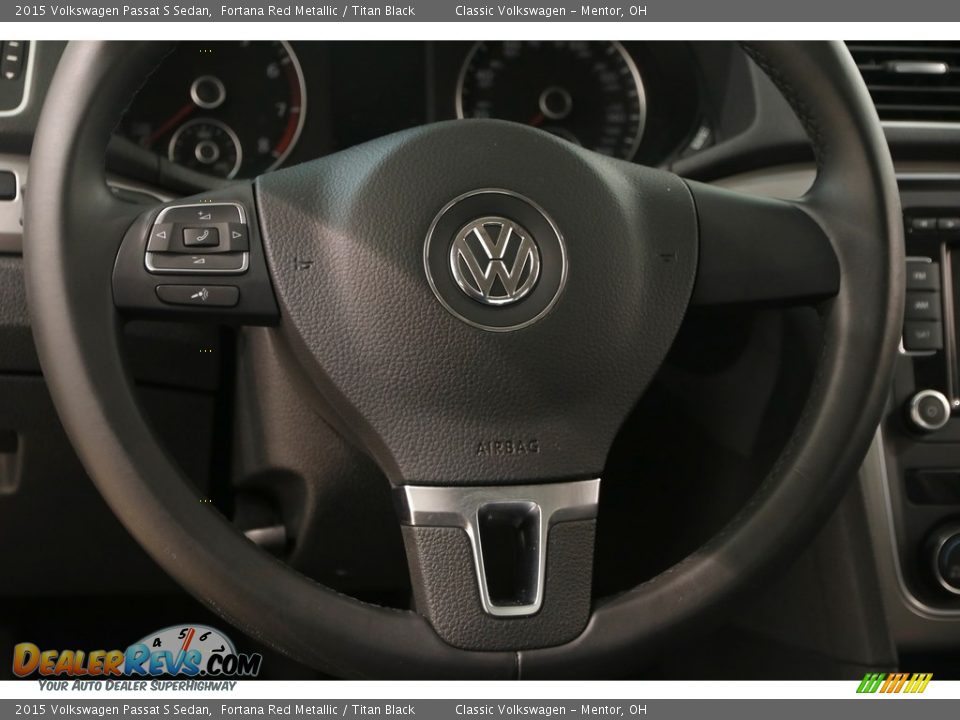 2015 Volkswagen Passat S Sedan Fortana Red Metallic / Titan Black Photo #7