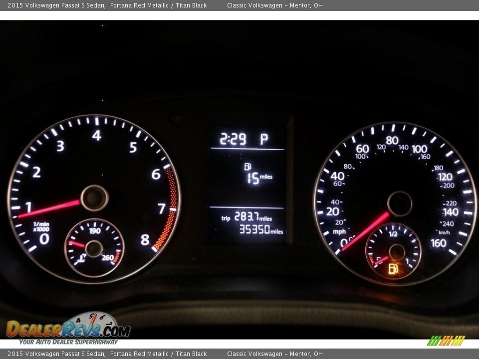 2015 Volkswagen Passat S Sedan Fortana Red Metallic / Titan Black Photo #8