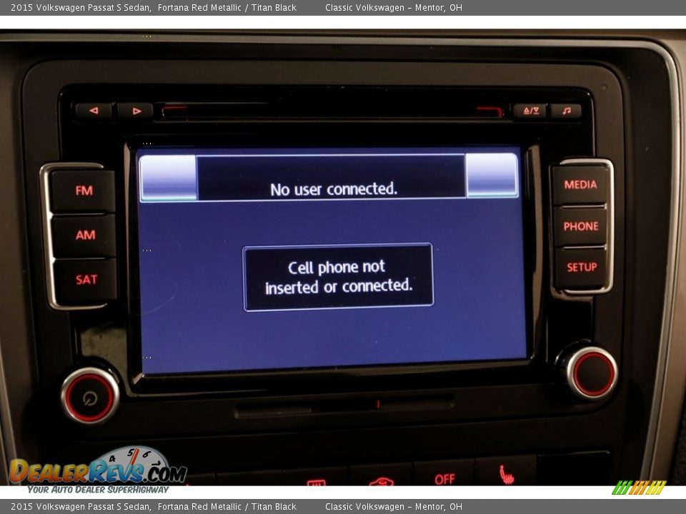 2015 Volkswagen Passat S Sedan Fortana Red Metallic / Titan Black Photo #11