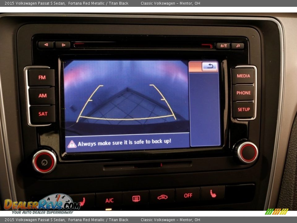 2015 Volkswagen Passat S Sedan Fortana Red Metallic / Titan Black Photo #12