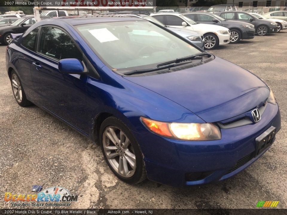 2007 Honda Civic Si Coupe Fiji Blue Metallic / Black Photo #7