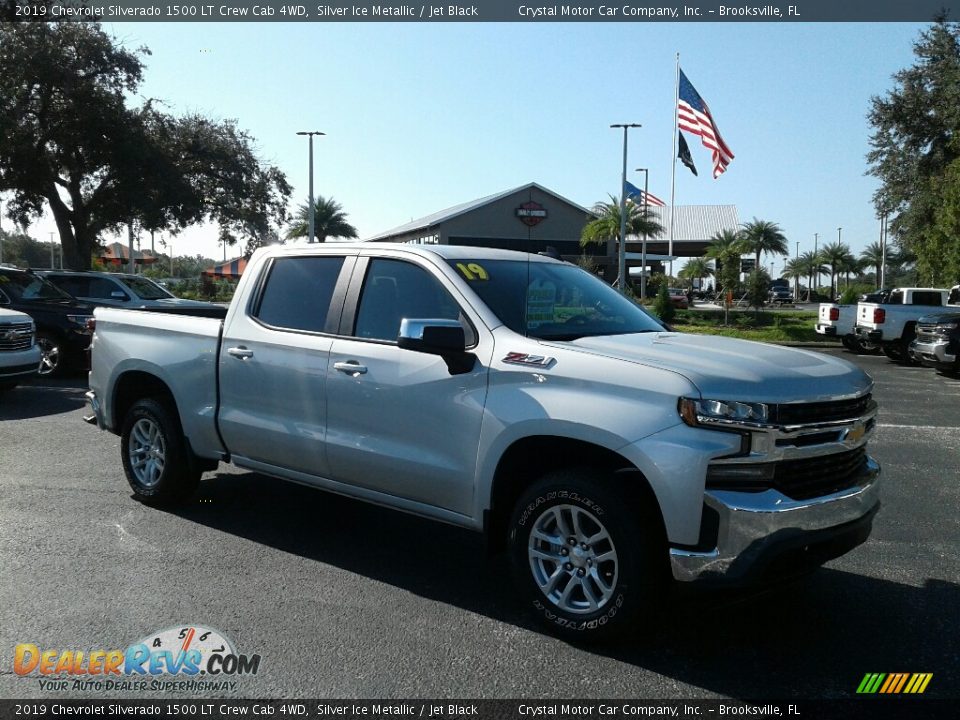 2019 Chevrolet Silverado 1500 LT Crew Cab 4WD Silver Ice Metallic / Jet Black Photo #7