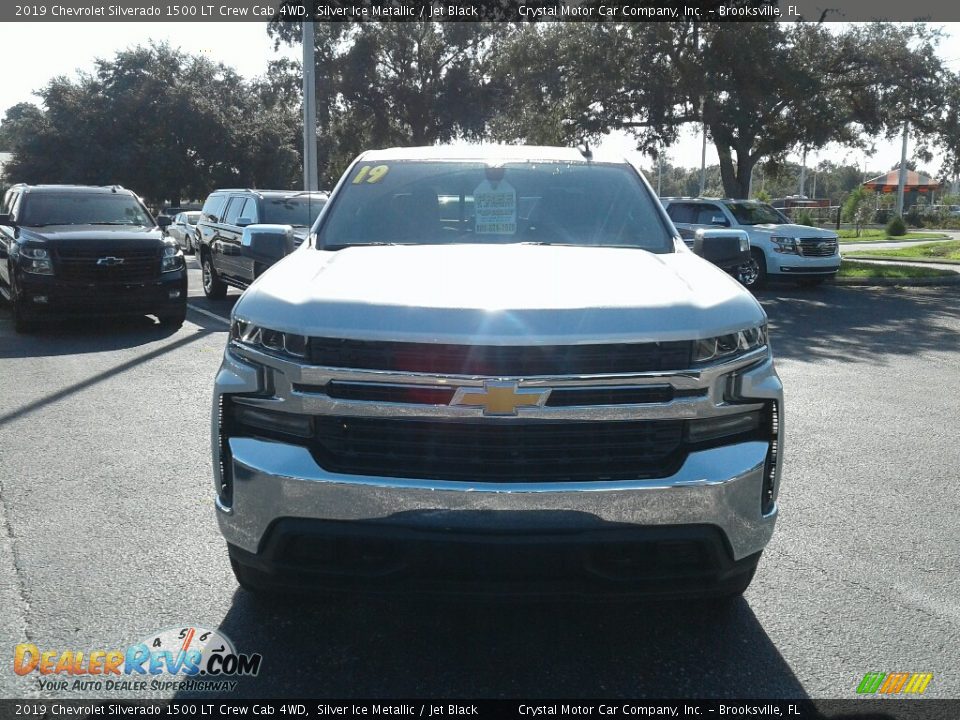 2019 Chevrolet Silverado 1500 LT Crew Cab 4WD Silver Ice Metallic / Jet Black Photo #8
