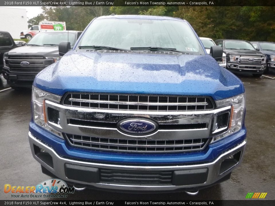 2018 Ford F150 XLT SuperCrew 4x4 Lightning Blue / Earth Gray Photo #4