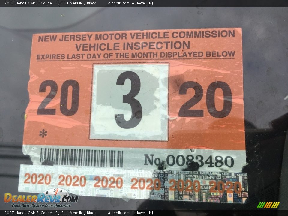 2007 Honda Civic Si Coupe Fiji Blue Metallic / Black Photo #16