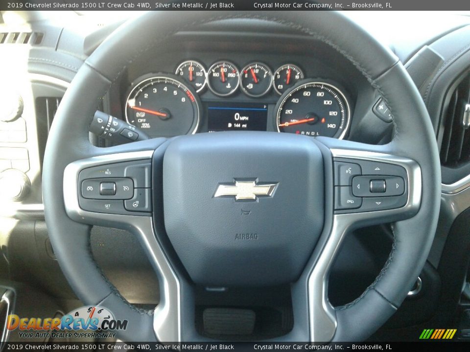 2019 Chevrolet Silverado 1500 LT Crew Cab 4WD Silver Ice Metallic / Jet Black Photo #14