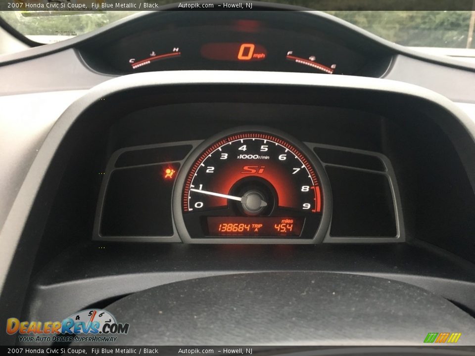 2007 Honda Civic Si Coupe Fiji Blue Metallic / Black Photo #17
