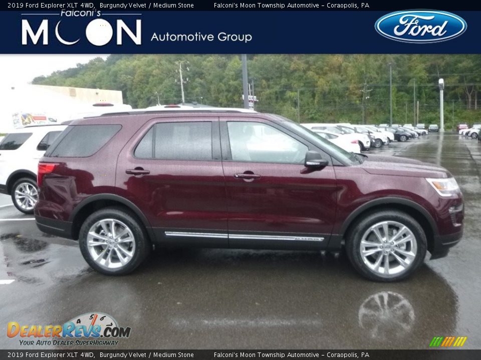 2019 Ford Explorer XLT 4WD Burgundy Velvet / Medium Stone Photo #1