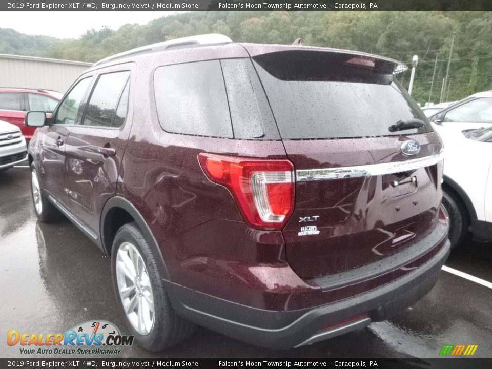 2019 Ford Explorer XLT 4WD Burgundy Velvet / Medium Stone Photo #3