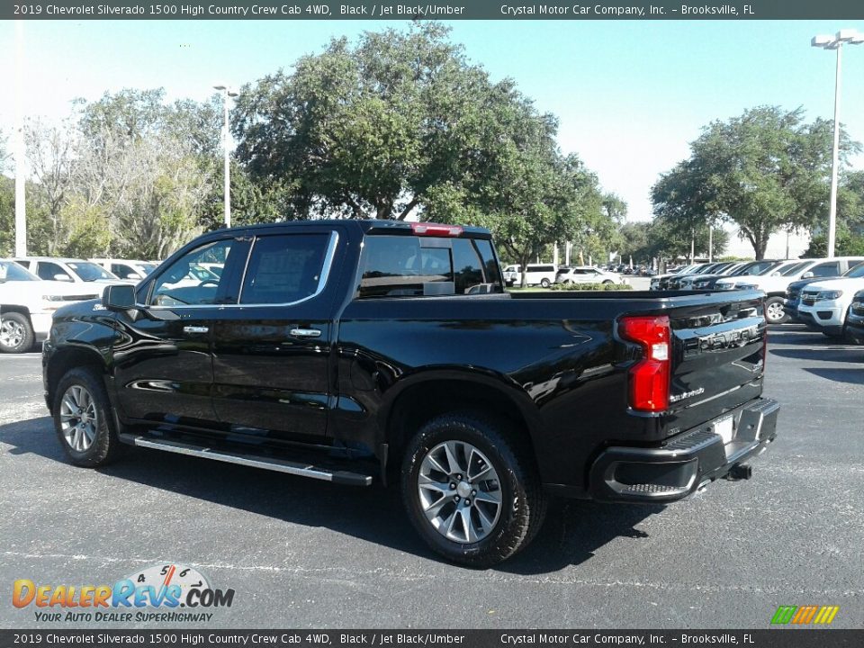 2019 Chevrolet Silverado 1500 High Country Crew Cab 4WD Black / Jet Black/Umber Photo #3