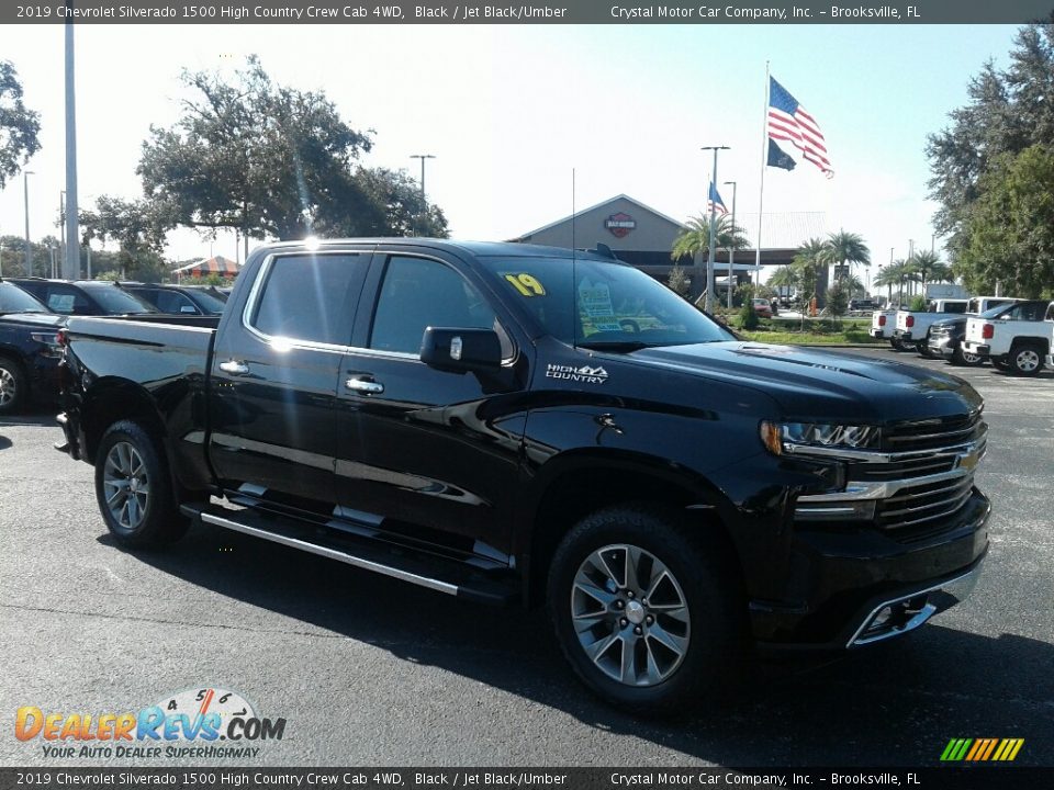 2019 Chevrolet Silverado 1500 High Country Crew Cab 4WD Black / Jet Black/Umber Photo #7