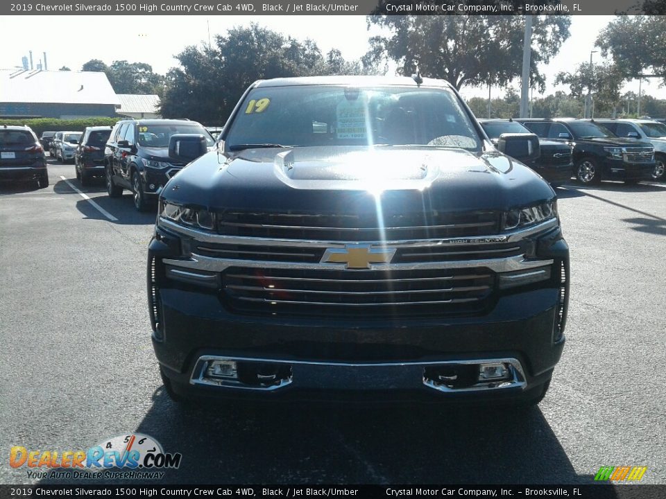 2019 Chevrolet Silverado 1500 High Country Crew Cab 4WD Black / Jet Black/Umber Photo #8