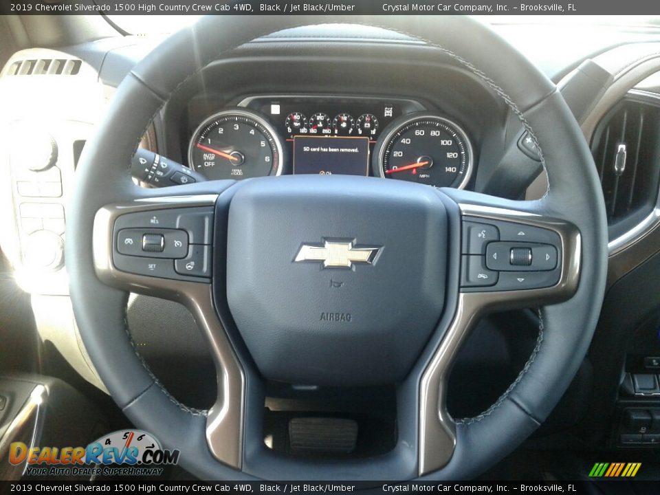 2019 Chevrolet Silverado 1500 High Country Crew Cab 4WD Black / Jet Black/Umber Photo #14